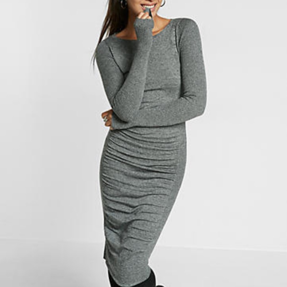 Express Ruched Midi Dress